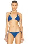 Bond Eye Ingrid Triangle Bikini Top In Lake Recycled