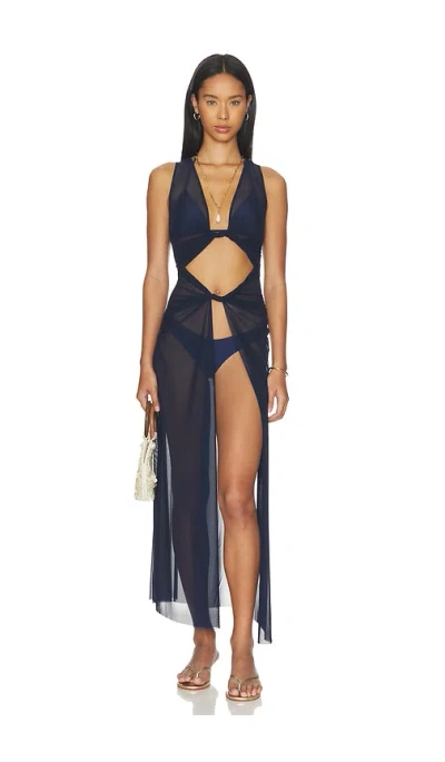 Bond Eye Lorelei Maxi Dress In Metallic