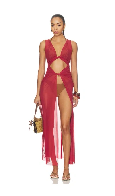 Bond Eye Lorelei Maxi Dress In Red