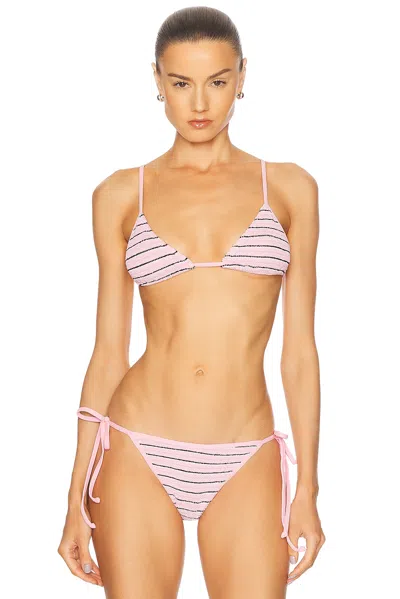 Bond Eye Luana Triangle Bikini Top In Pink