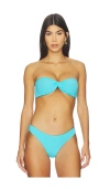 Bond Eye Ora Bandeau Bikini Top In Blue