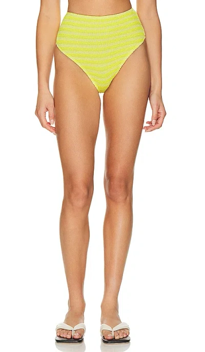 Bond Eye Palmer Brief Bikini Bottom In Limoncello Stripe