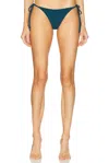 Bond Eye Reversible Addison Brief Bikini Bottom In Petrol Blue & Forest Bare