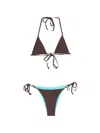 Bond Eye Reversible Bikini Set In Brown