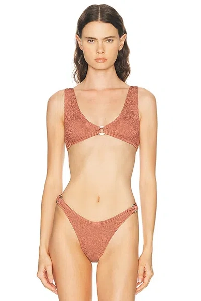Bond Eye Ring Scout Crop Bikini Top In Brown