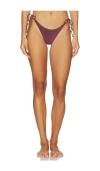 Bond Eye Ring Tie Side Vista Brief Bikini Bottom In Purple
