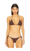Bond Eye X Revolve Beaded Ingrid Triangle Bikini Top