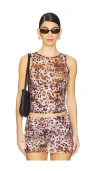 Bond Eye X Revolve Claudia Tank Top In 豹纹网布