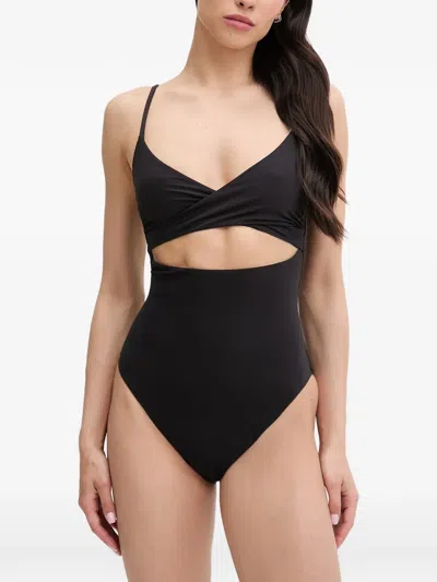 Bondeye Amira Cut-out Reversible Swimsuit In Black