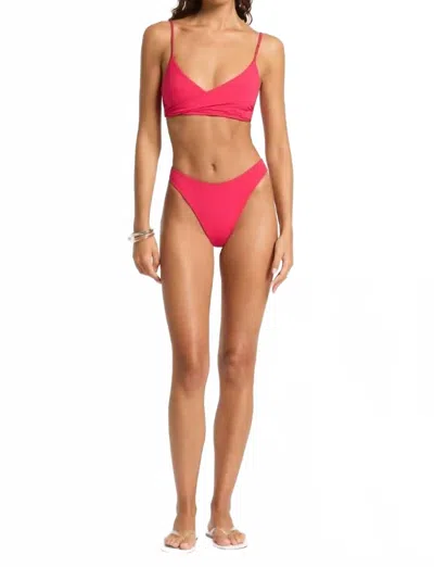 Bondeye Amira Reversible Crop Top In Sienna Scarlet Bare In Pink