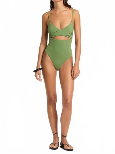 Bondeye Amira Reversible One Piece In Martini Black In Green