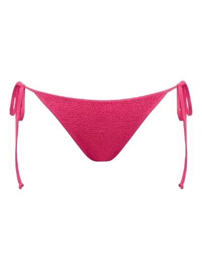 Bondeye Anisha Textured Tie Bikini Bottom In Pink