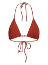 Bondeye Beaded Ingrid Bikini Top In Brown