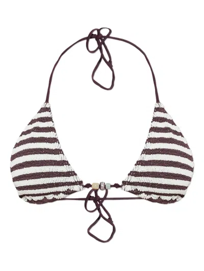 Bondeye Beaded Ingrid Bikini Top In Multi