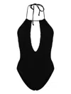 Bondeye Bond-eye Bisou Cutout Halter One Piece Swimsuit In Black
