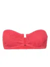 Bondeye Bond-eye Blake Bandeau Bikini Top In Red