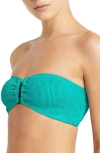 Bondeye Blake Bandeau Bikini Top In Turquoise Shimmer