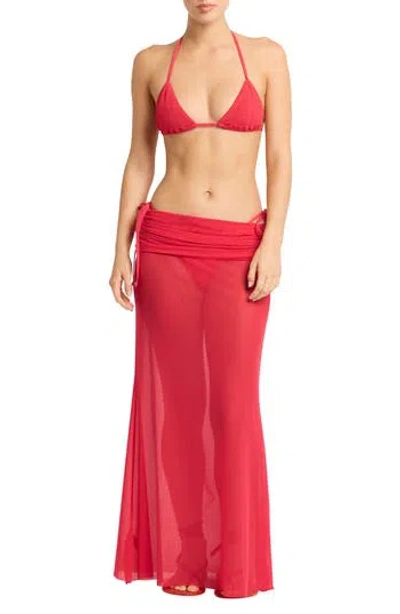 Bondeye Bond-eye Alya Cover-up Maxi Skirt In Red
