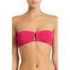 Bondeye Bond-eye Blake U-bar Bandeau Bikini Top In Raspberry Recycled