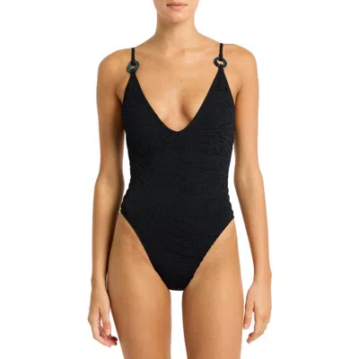 Bondeye Bond-eye Elena 2.0 Ring One-piece Swimsuit In Black Tiger