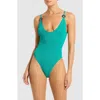 Bondeye Bond-eye Elena O-ring One-piece Swimsuit In Blue