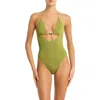 Bondeye Bond-eye Fowler Beaded One-piece Swimsuit In Herbal Shimmer