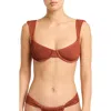 Bondeye Bond-eye Georgia Balconette Underwire Bikini Top In Bronze Shimmer
