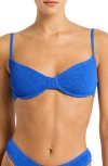 Bondeye Bond-eye Gracie Balconette Bikini Top In Cobalt Recycled
