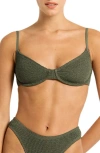 Bondeye Bond-eye Gracie Balconette Bikini Top In Green