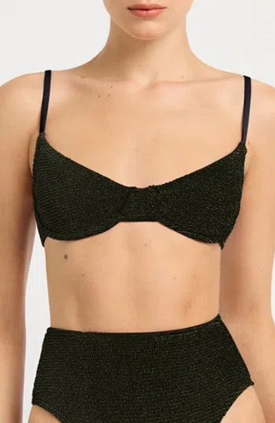 Bondeye Bond-eye Gracie Balconette Underwire Bikini Top In Black