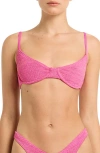 Bondeye Bond-eye Gracie Balconette Underwire Bikini Top In Wildberry Lurex