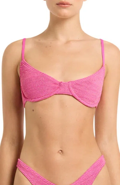Bondeye Bond-eye Gracie Balconette Underwire Bikini Top In Wildberry Lurex