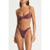 Bondeye Bond-eye Gracie Underwire Balconette Bikini Top In Purple