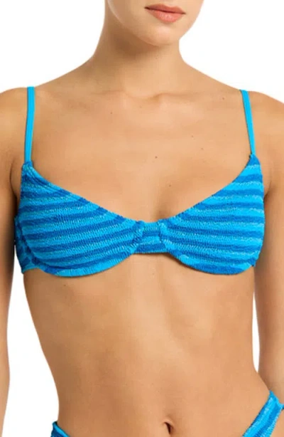 Bondeye Bond-eye Gracie Underwire Bikini Top In Blue