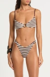 Bondeye Bond-eye Lissio Stripe Bikini Top In Multi