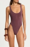 Bondeye Bond-eye Madison Ring Side One-piece Swimsuit In Purple