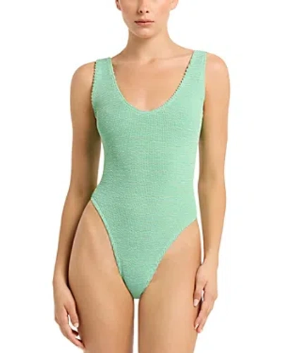 Bondeye Bond-eye Mara One Piece Swimsuit In Bermuda Lurex