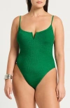 Bondeye Bond-eye Nora Open Back One-piece Swimsuit In Green