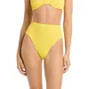 Bondeye Bond-eye Palmer High Waist Bikini Bottoms In Limoncello Stripe