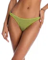 Bondeye Bond-eye Ring Scene Crinkle Brief Bikini Bottom In Herbal Shimmer