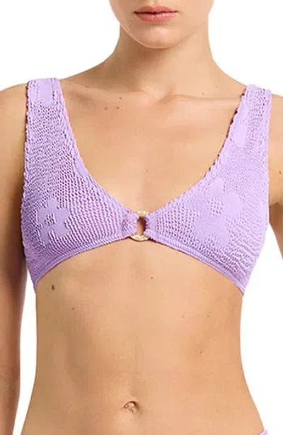 Bondeye Bond-eye Ring Scout Bikini Top In Purple
