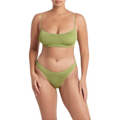 Bondeye Bond-eye Saint Crop Bikini Top In Green