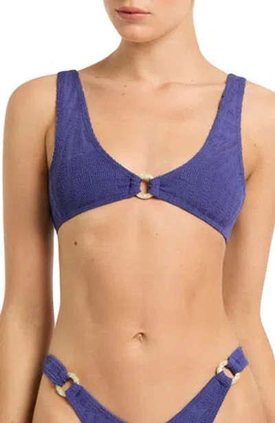 Bondeye Bond-eye Scout Ring Crop Bikini Top In Blue