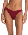 Bondeye Bond-eye Sign Crinkle Bikini Bottom In Carmine Recycled