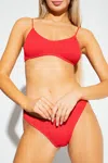 Bondeye Bound Seersucker Bikini Bottoms In Red