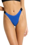 Bondeye Bond-eye Splice Sinner Colorblock Bikini Bottoms In Cobalt/black
