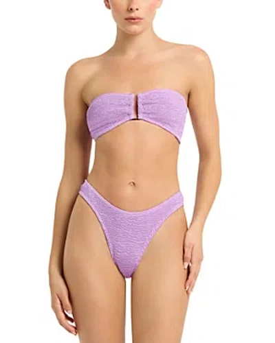 Bondeye Bond-eye Tie Back Blake Bandeau Bikini Top In Purple