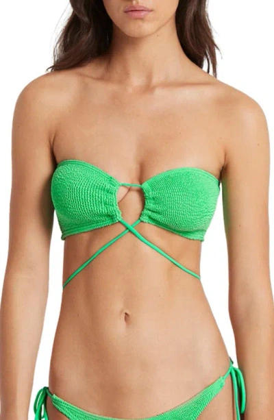 Bondeye Bound By Bond-eye Margarita Strapless Bikini Top In Apple Eco