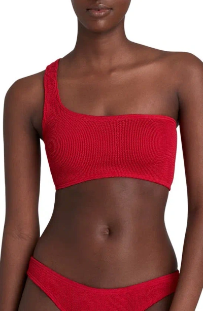 Bondeye Bound By Bond-eye The Samira One-shoulder Convertible Bikini Top In Baywatch Red