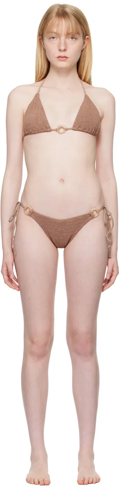 Bondeye Brown Ingrid & Serenity Bikini In Hazelnut Recycled